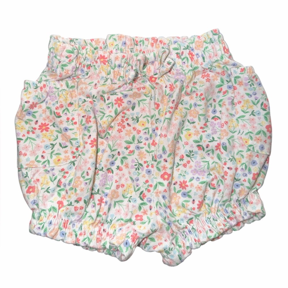 Garanimals White Baby Shorts with Pastel Floral Print